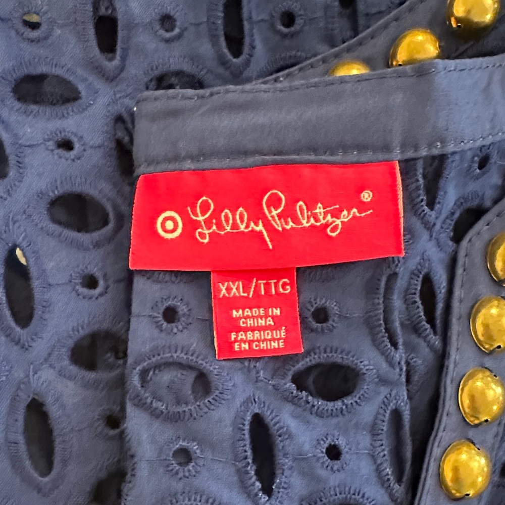 Lilly Pulitzer for Target Navy Blue Eyelet Cover-Up NWT - Picture 6 of 6